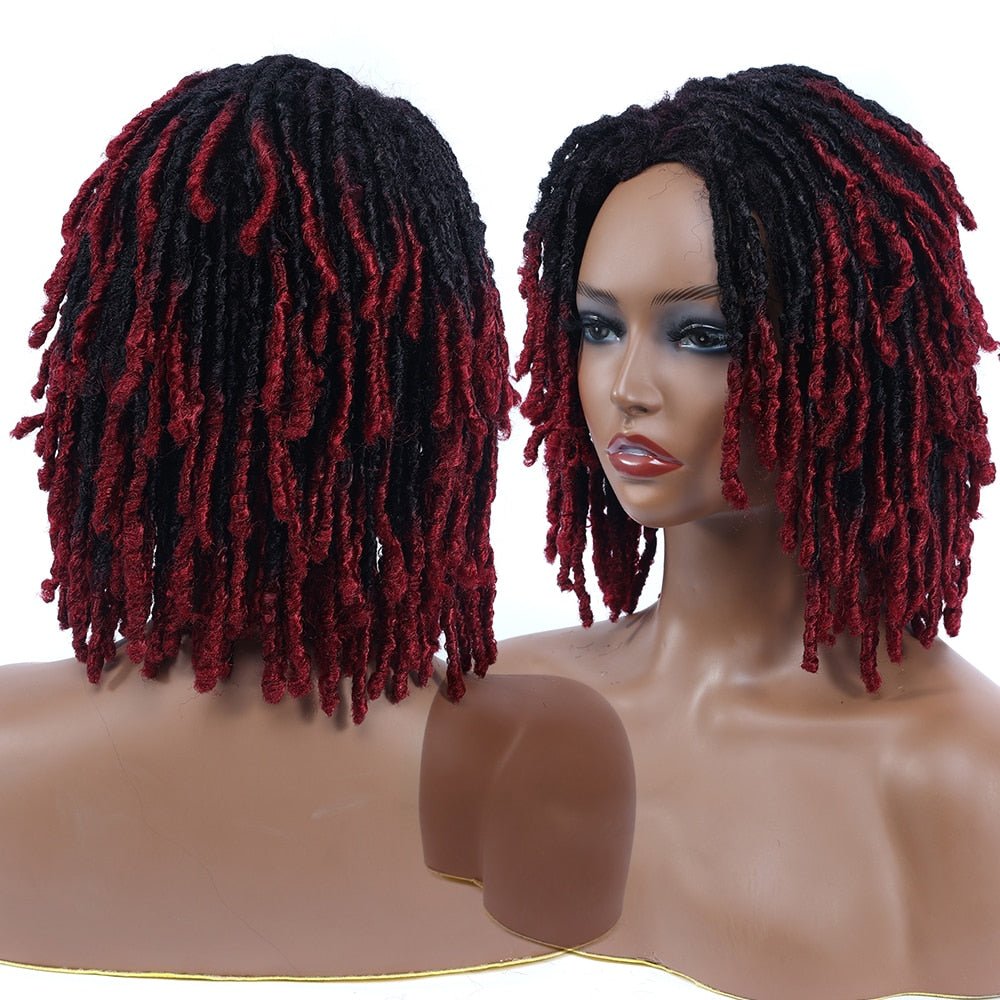 10" Braided Wigs Afro Bob Wig Synthetic Dreadlock Wigs Short Curly - Free Delivery Worldwide only at Flexi Africa