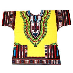 100% Cotton African Print Dashiki Unisex Clothing Bold and Colorful Loose T-shirts - Flexi Africa - Free Delivery Worldwide