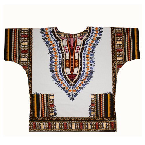 100% Cotton African Print Dashiki Unisex Clothing Bold and Colorful Loose T-shirts - Flexi Africa - Free Delivery Worldwide