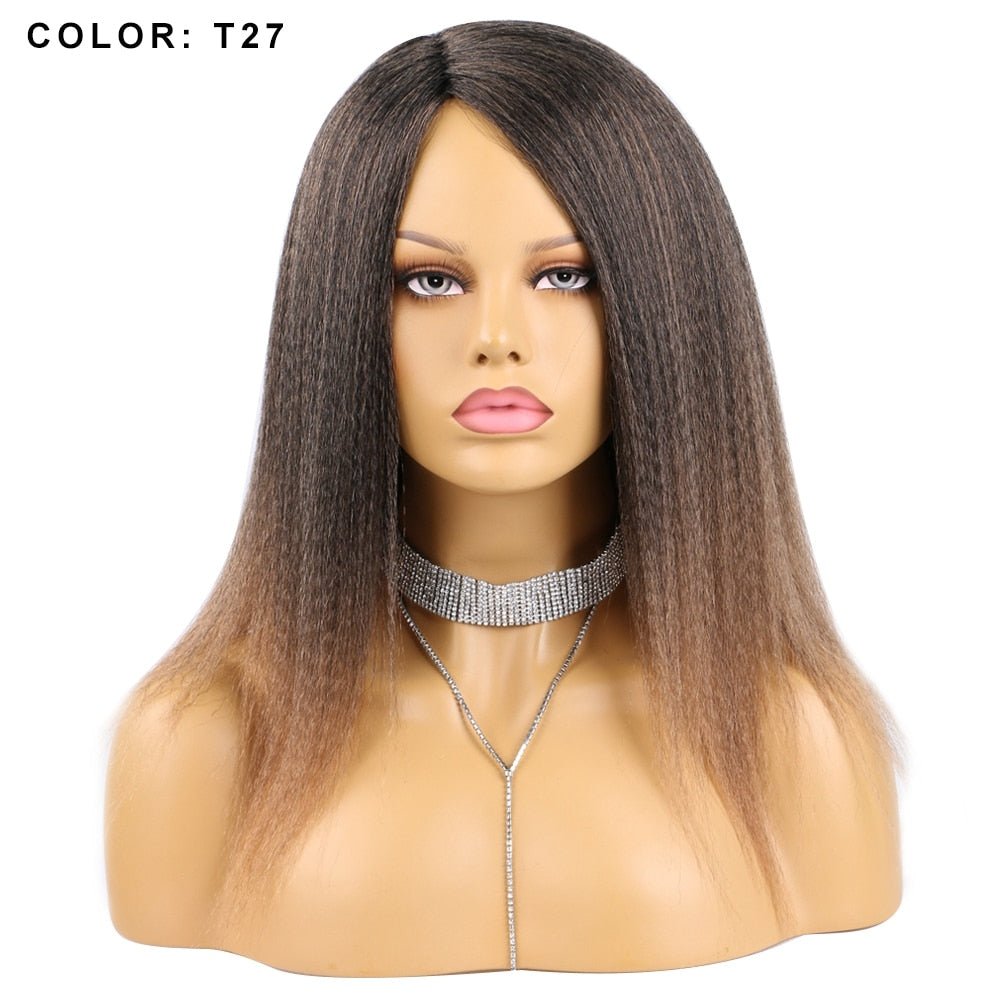 14" Natural - Looking Yaki Hair Wig for African Women - Free Delivery Worldwide only at Flexi Africa