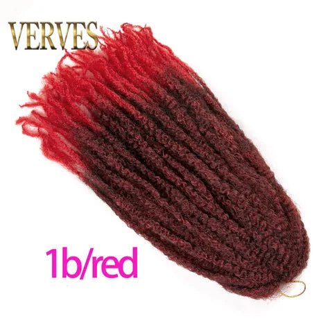 18" Afro Kinky Braiding Hair Synthetic Crochet Marly Braids Extensions 30 Strands Burgundy Black Ombre - Flexi Africa - Flexi Africa offers Free Delivery Worldwide - Vibrant African traditional clothing showcasing bold prints and intricate designs