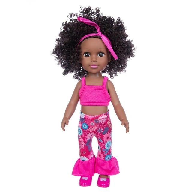 1PC African Black Baby Toy - 35cm Rubber Multi Style Explosion Head Baby Doll in Black Skin - Flexi Africa Worldwide Postage