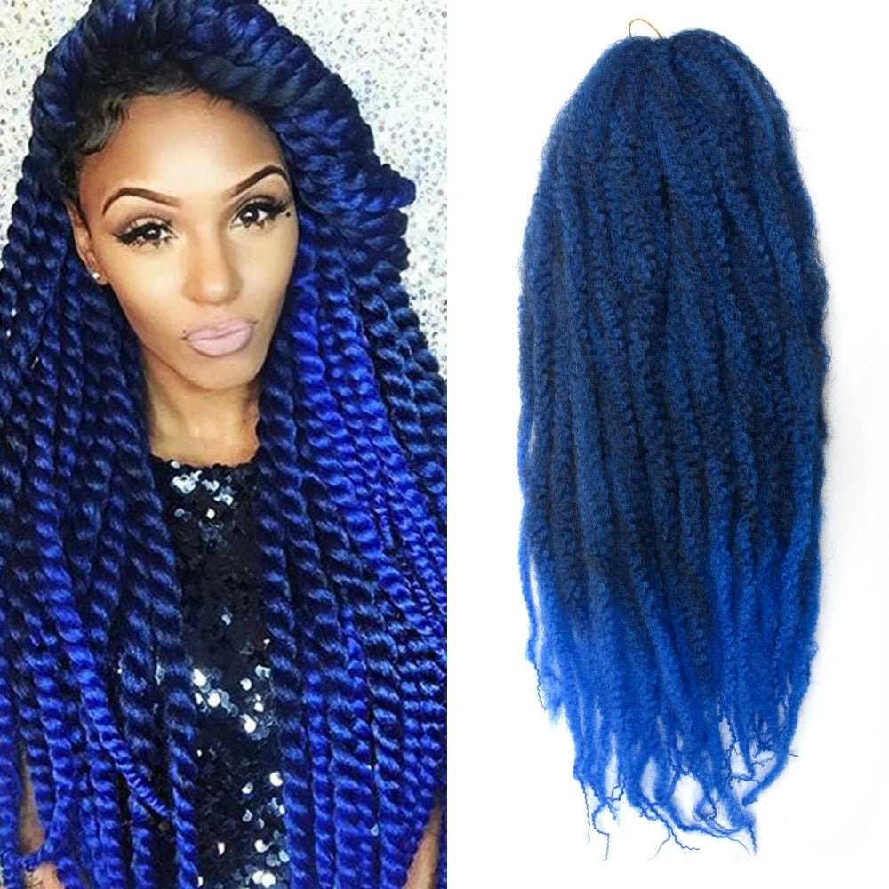 24" Marley Hair For Braids Afro Kinky Marley Braid Hair Synthetic Ombre Braiding Hair Extensions Easy Braid - Flexi Africa - Flexi Africa offers Free Delivery Worldwide - Vibrant African traditional clothing showcasing bold prints and intricate designs