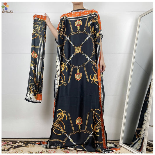 2PC Set of Fashionable Dashiki Robes - Printed Loose Dresses with Luxurious Fabric for Women - Free Delivery Worldwide only at Flexi Africa