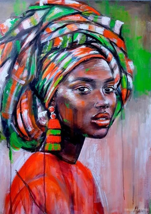 Abstract African Woman Graffiti Art: Canvas Paintings, Posters, and Prints for Unique Wall Decor - Flexi Africa - FREE POST