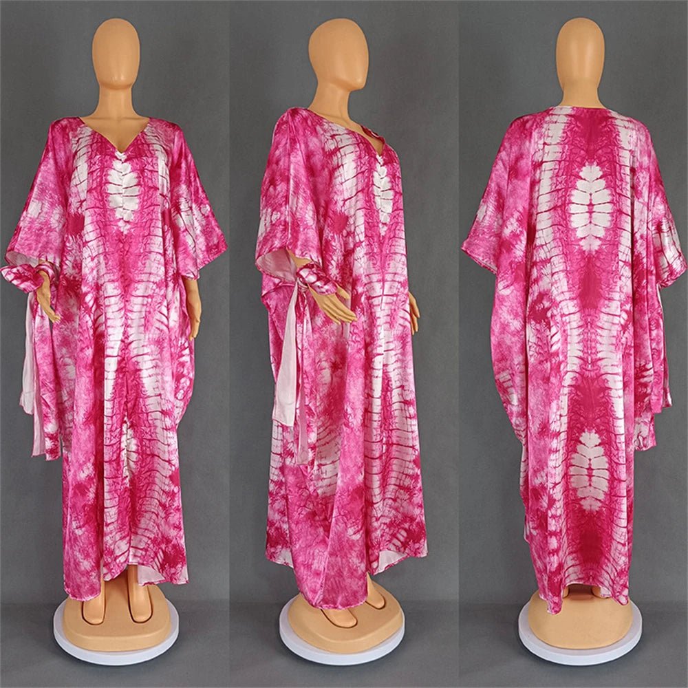 African Dresses for Women: Hijab Kaftan Boubou Robe with Scarf - Free Delivery Worldwide only at Flexi Africa