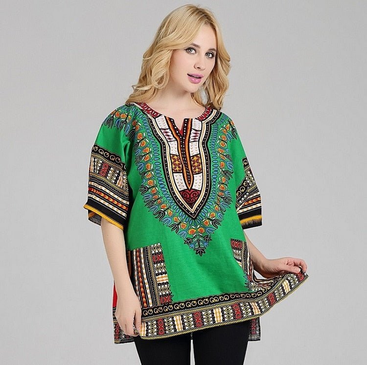 African Fashion with Unisex Dashikiage Dashiki Floral Dress - Perfect for Men and Women with African Traditional Print - Flexi Africa - Flexi Africa offers Free Delivery Worldwide - Vibrant African traditional clothing showcasing bold prints and intricate designs