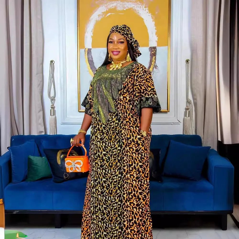 African-Inspired Women's Fashion: Abayas, Boubous, Dashikis, and Ankara Outfits for Evening Wear - Flexi Africa - Flexi Africa offers Free Delivery Worldwide - Vibrant African traditional clothing showcasing bold prints and intricate designs