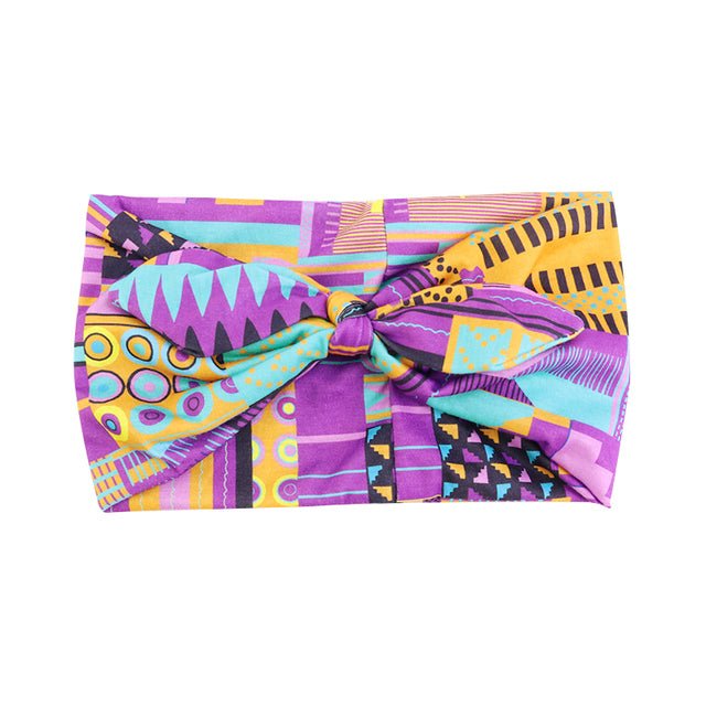 African Print Stretch Bandana Head Wrap Floral Ankara Dashiki Women - Free Delivery Worldwide only at Flexi Africa