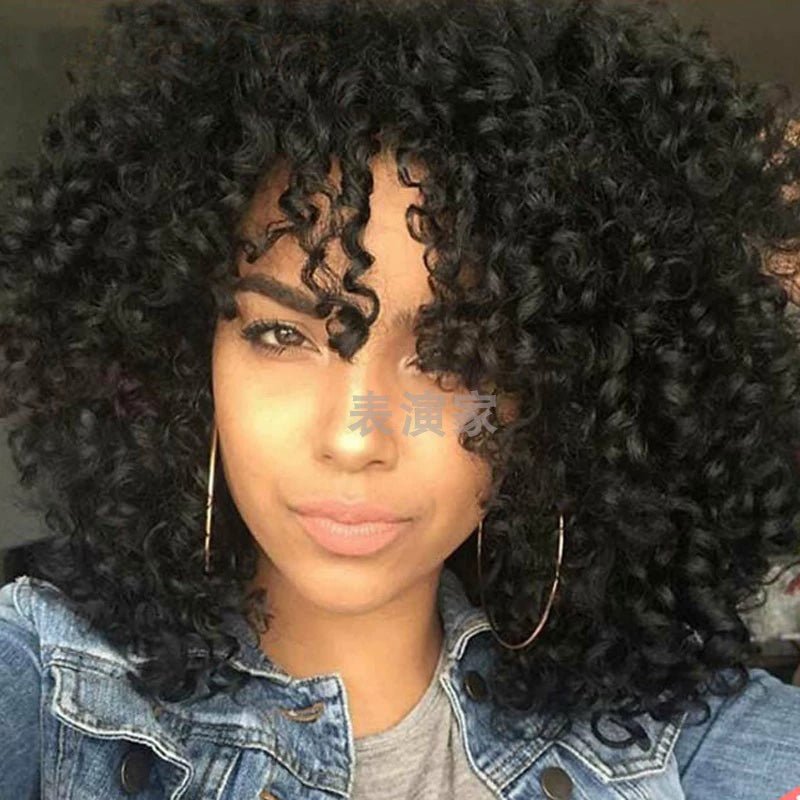 African Small Volume Corn Curler Exaggerated Foreigner Wig - Free Delivery Worldwide only at Flexi Africa