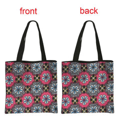 African Women's Style Handbag: Traditional Printed Top-Handle and Shoulder Tote Bags for Females - Flexi Africa - FREE POST