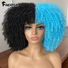 Afro Kinky Curly Wig for Black Women - Short, Synthetic, Blonde, Red, Ombre, Glueless, High - Temperature Cosplay Wigs - Free Delivery Worldwide only at Flexi Africa