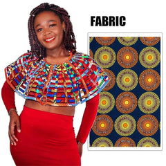 Ankara African Net Necklaces Shawl Collar Women Accessories Multistrand - Free Delivery Worldwide only at Flexi Africa