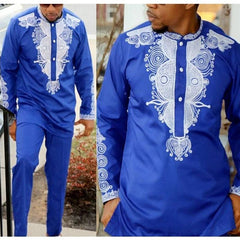 Authentic African Style: Men's Dashiki Top and Pant Set for the Fashion - Forward Gentleman - Free Delivery Worldwide only at Flexi Africa