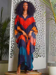 Batwing Sleeve Dashiki African Maxi Dress Loose Fit Robes - Flexi Africa Free Delivery Worldwide only at www.flexiafrica.com