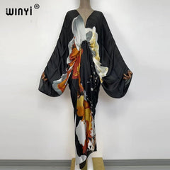 Bohemian Elegance: Silk Rayon Maxi Beach Dress with Hand-Rolled Feel - Flexi Africa - Free Delivery www.flexiafrica.com