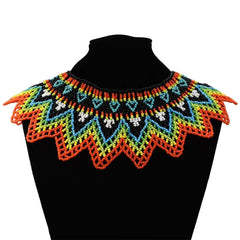 Bohemian Multicolored Beaded Choker: Vibrant Tribal Necklace for Women's Party Wear - Flexi Africa - www.flexiafrica.com