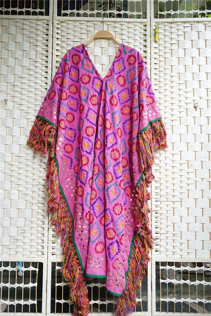 Boho Batwing Shirt Dress Music Festival Exaggerated Saree - Free Delivery Worldwide only at Flexi Africa