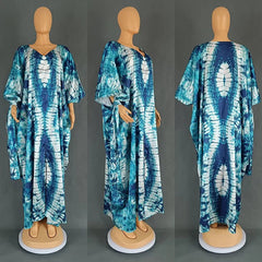 Chic Plus-Size African Dashiki Abaya Maxi Dress: Ankara Inspired Fashion for Spring and Autumn - Flexi Africa - FREE POST