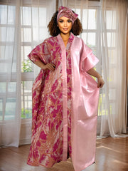 Cultural African Long Dress for Women – Modern & Traditional Fusion - Free Delivery Worldwide only at Flexi Africa