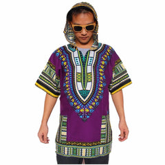 Dashiki-Inspired Hoodies: Relaxed Fit, Authentic African Dashiki Fabric, 100% Cotton, Unisex Fashion Kimono Hooded Attire - Flexi Africa - Flexi Africa offers Free Delivery Worldwide - Vibrant African traditional clothing showcasing bold prints and intricate designs