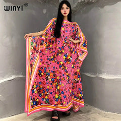 Elegant Summer Beach Dress: Muslim African Print Clothing for Women - Flexi Africa - Free Delivery Worldwide - FREE POST