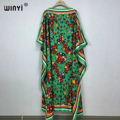 Elegant Summer Beach Dress: Muslim African Print Clothing for Women - Flexi Africa - Free Delivery Worldwide - FREE POST