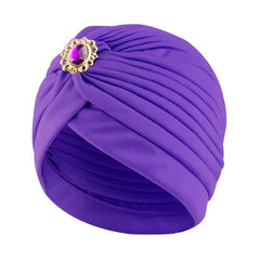 Elegant Women's Rhinestone Pleated Turban Hat - Free Delivery Worldwide only at Flexi Africa