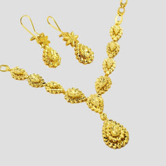 Ethiopian Gold Color Bridal Jewelry Set – Necklace & Earrings | African Wedding Gifts for Women - Free Delivery Worldwide only at Flexi Africa