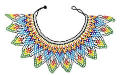 Ethnic African Big Chunky Bib Statement Choker - A Vibrant and Multicolored Beaded Necklace Perfect for Women - Flexi Africa