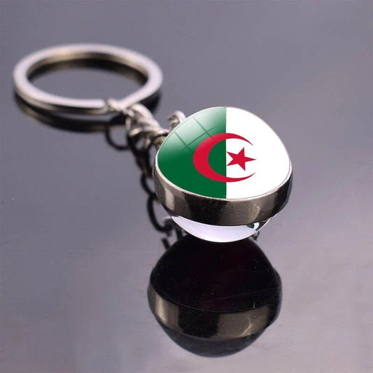 Exquisite Glass Ball Keychains Featuring Designs Inspired by North African Nations - Free Delivery Worldwide only at Flexi Africa