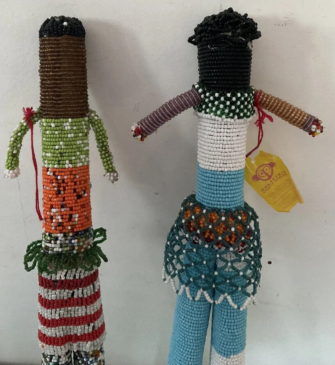 Fantastic Pair Of Hand Made South African Beaded Dolls With Tag - Flexi Africa - Free Delivery www.flexiafrica.com