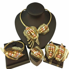 Fashion Jewelry Set for Women – African Nigerian Bridal Necklace & Earrings - Free Delivery Worldwide only at Flexi Africa