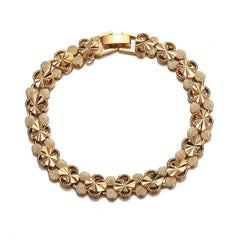 Gold - Tone Wide Bangle Bracelet for Women – African Ethiopian - Inspired Hand Chain Jewelry - Free Delivery Worldwide only at Flexi Africa