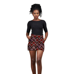 Nigerian Pattern Print Women's Hot Shorts: Stylish African Fashion Breeches - Flexi Africa Free Delivery www.flexiafrica.com