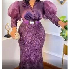 Plus Size African Party Long Dresses for Women, New Robe Africa Clothing Outfits - Free Delivery Worldwide only Flexi Africa