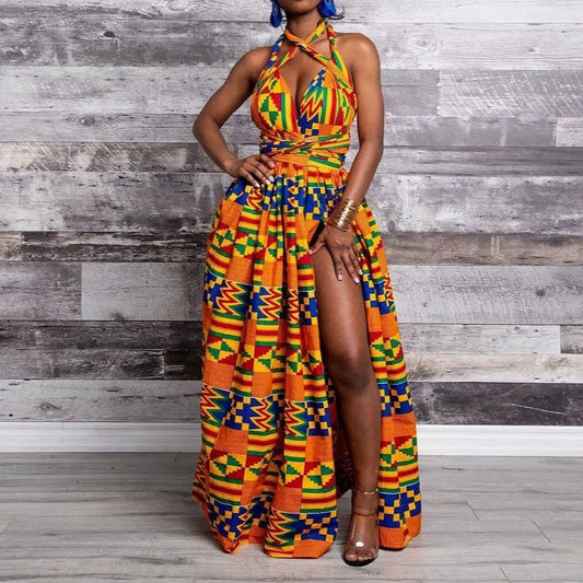 Stunning Dashiki Print Maxi Dresses: Contemporary African Fashion for Prom, Evening Parties and Special Occasions