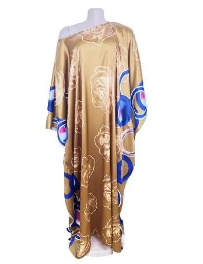 Stunning Spring/Summer Collection: Vibrant African Print Polyester Long Robes for Women - Flexi Africa - www.flexiafrica.com