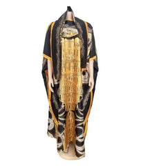 Stunning Spring/Summer Collection: Vibrant African Print Polyester Long Robes for Women - Flexi Africa - www.flexiafrica.com