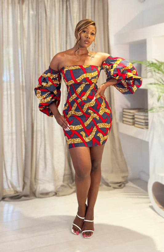 Stylish African Babu Dress | Kente & Ankara Print Design - Free Delivery Worldwide only at Flexi Africa