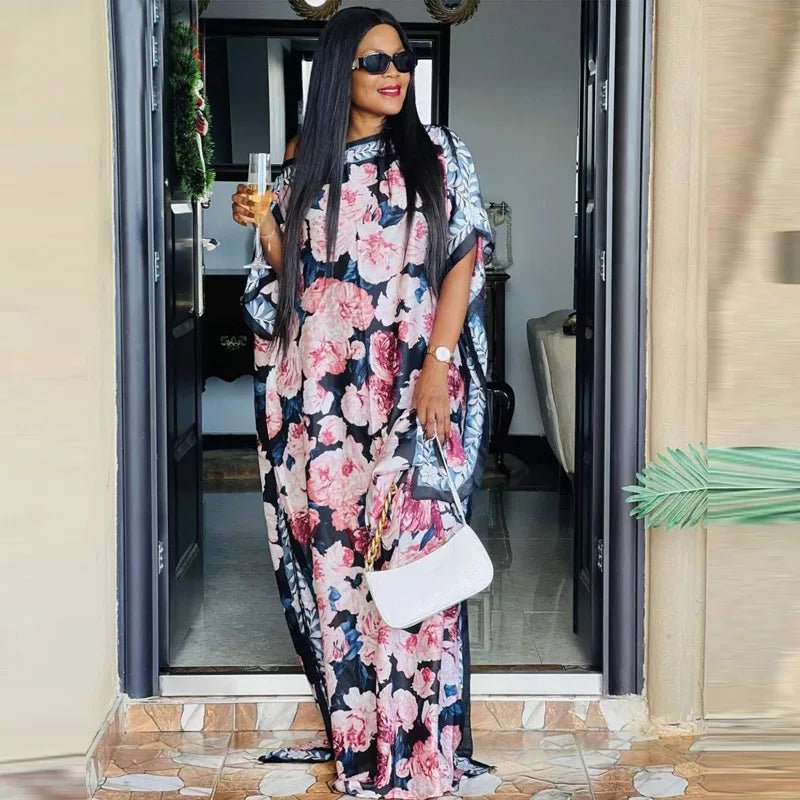 Summer African Dresses for Women – Sexy Oversized Long Print Dress - Free Delivery Worldwide only at Flexi Africa