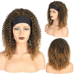 Synthetic Headband Wig Afro Kinky Curly Wigs for Black Women Natural Bouncy Curly Wig Headband - Free Delivery Worldwide only at Flexi Africa