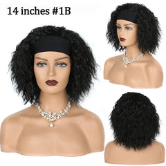 Synthetic Headband Wig Afro Kinky Curly Wigs for Black Women Natural Bouncy Curly Wig Headband - Free Delivery Worldwide only at Flexi Africa