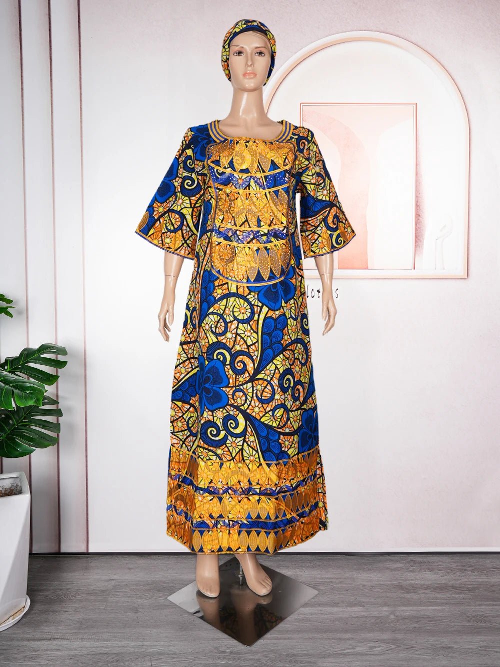 Traditional African Embroidered Dresses for Women: Perfect for Weddings and Special Occasions - Free Delivery Worldwide only at Flexi Africa