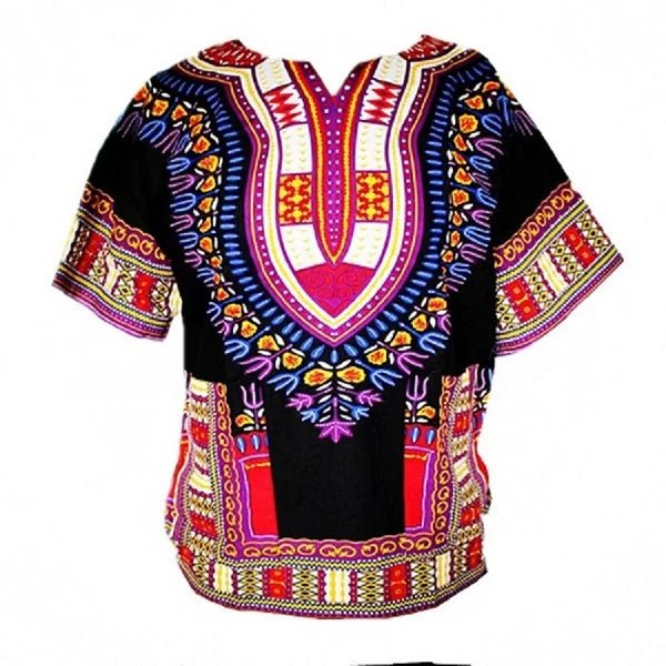 Unisex 100% Cotton Dashiki T-Shirts – Traditional African Print Fashion Design - Free Delivery Worldwide only at Flexi Africa