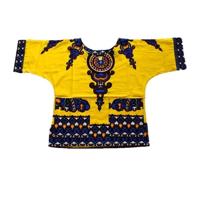 Unisex Stylish and Comfortable Dashiki Dress - Traditional African Clothing for Children in Soft Cotton Fabric - Flexi Africa