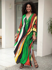 Women's Plus Size Bohemian Long Kaftan Dress, Lightweight Beach Cover - Up - Free Delivery Worldwide only at Flexi Africa