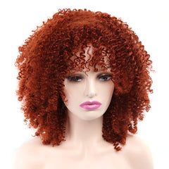 Women's Synthetic Hair for Girls Afro Kinky Curly Wigs With Bangs - Free Delivery Worldwide only at Flexi Africa