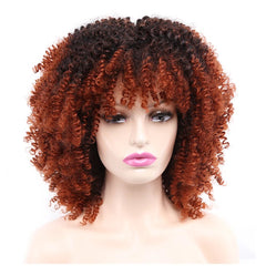 Women's Synthetic Hair for Girls Afro Kinky Curly Wigs With Bangs - Free Delivery Worldwide only at Flexi Africa