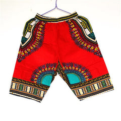 Colorful and Comfy: 100% Cotton African Dashiki Short Pants for Casual and Stylish Wear - Free Delivery Worldwide only